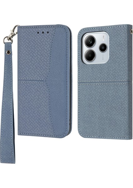 Xiaomi Redmi Note 14 Dokuma Doku Pu Deri Cüzdan Telefon Kapağı (Yurt Dışından)