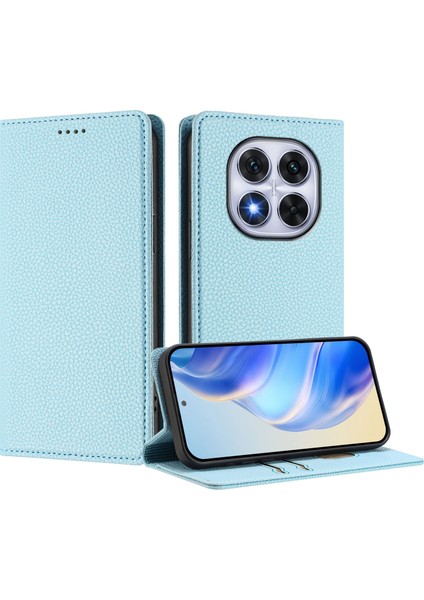 Xiaomi Redmi Note 14 Pro Plus 5g / Note 14 Pro 5g Cüzdan Rfıd Engelleme Litchi Doku Deri Kapak (Yurt Dışından)