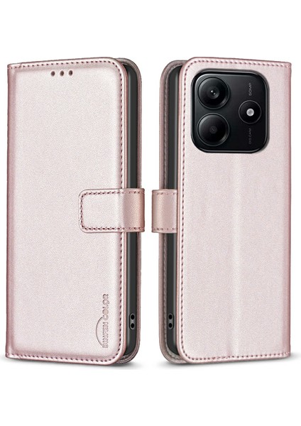 Xiaomi Redmi Note 14 Cüzdan Folyosu Flip Deri Kapak (Yurt Dışından)