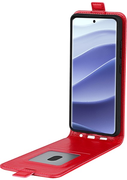 Xiaomi Redmi Note 14 Pro 5g Kart Yuvaları ile Dikey Çevirme Deri Telefon Kapağı (Yurt Dışından)