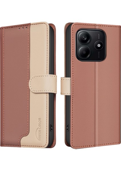 Xiaomi Redmi Note 14 Deri Rfıd Engelleme Telefon Kapağı (Yurt Dışından)