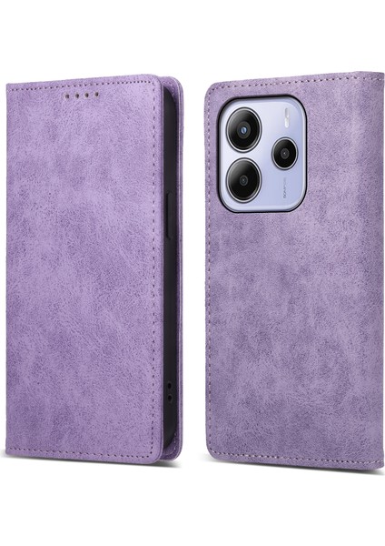 Xiaomi Redmi Note 14 Cüzdan Kılıf Rfıd Engelleme Pu Deri Telefon Kapağı (Yurt Dışından)