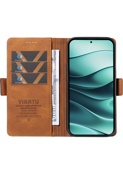 Xiaomi Redmi Note 14 Pro Plus 5g / Note 14 Pro 5g Cilt Dokunma Duygusu Pu Deri Cüzdan Telefon Kapağı (Yurt Dışından)