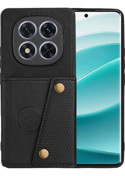 Xiaomi Redmi Note 14 Pro Plus 5g Kart Yuvaları Kickstand Deri + Tpu Telefon Kapağı (Yurt Dışından)