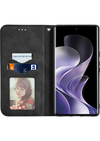 Xiaomi Redmi Note 14 Pro Plus 5g Cilt Dokunmatik Duygu Deri Kart Tutucu Telefon Kapağı (Yurt Dışından)