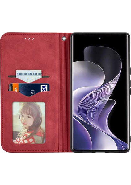 Xiaomi Redmi Note 14 Pro Plus 5g Cilt Dokunmatik Duygu Deri Kart Tutucu Telefon Kapağı (Yurt Dışından)