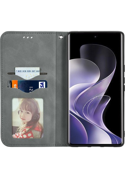Xiaomi Redmi Note 14 Pro Plus 5g Cilt Dokunmatik Duygu Deri Kart Tutucu Telefon Kapağı (Yurt Dışından)
