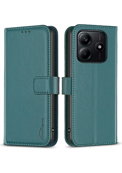 Xiaomi Redmi Note 14 Cüzdan Folyosu Flip Deri Kapak (Yurt Dışından)