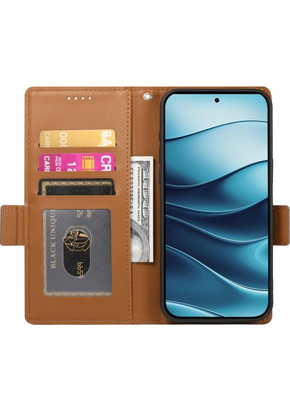 Xiaomi Redmi Note 14 Standlı Kılıf Pu Deri Cüzdan Telefon Kapağı (Yurt Dışından)