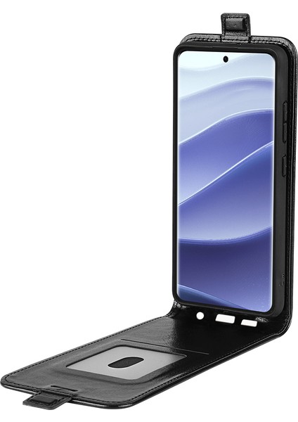 Xiaomi Redmi Note 14 Pro 5g Kart Yuvaları ile Dikey Çevirme Deri Telefon Kapağı (Yurt Dışından)