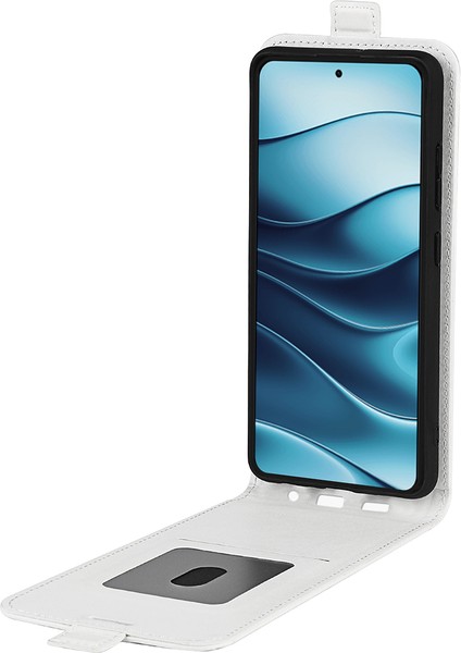 Xiaomi Redmi Note 14 Kart Yuvalı Dikey Çevirme Deri Telefon Kapağı (Yurt Dışından)