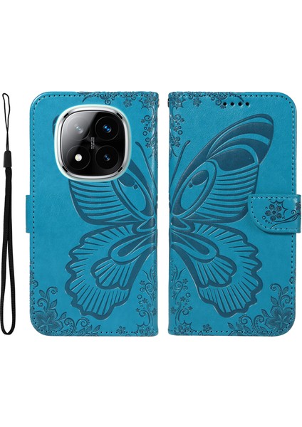 Xiaomi Redmi Note 14 Pro Plus 5g / Note 14 Pro 5g Desenli Deri Cüzdan Flip Telefon Kapağı (Yurt Dışından)