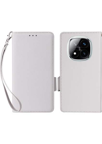 Xiaomi Redmi Note 14 Pro 4g Deri Litchi Doku Cüzdan Çevirme Telefon Kapağı (Yurt Dışından)