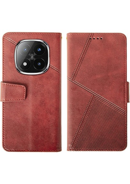 Xiaomi Redmi Note 14 Pro Plus 5g Standı Buzağı Dokulu Deri Cüzdan Telefon Kılıfı (Yurt Dışından)