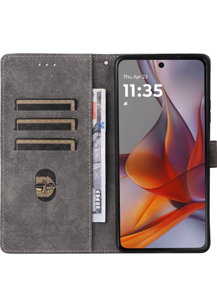 Xiaomi Note 14 Pro Plus 5g / Note 14 Pro 5g Stand Görünümü Cüzdan Rfıd Engelleme Pu Deri Kapak (Yurt Dışından)