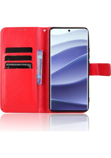 Xiaomi Redmi Note 14 Pro Plus 5g / Note 14 Pro 5g Crazy Horse Doku Pu Deri Telefon Cüzdan Kapağı (Yurt Dışından)
