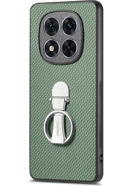 Xiaomi Redmi Note 14 Pro 5g Karbon Fiber Doku Katlanır Kickstand Deri Arka Kapak (Yurt Dışından)