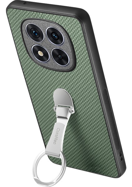 Xiaomi Redmi Note 14 Pro 5g Karbon Fiber Doku Katlanır Kickstand Deri Arka Kapak (Yurt Dışından)