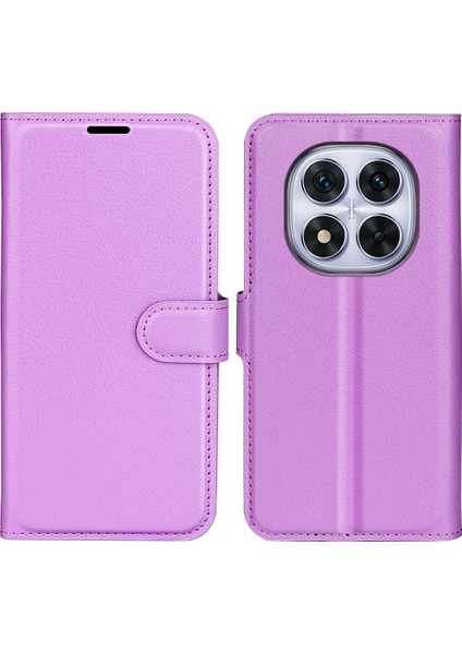 Xiaomi Redmi Note 14 Pro 5g Litchi Doku Darbeye Dayanıklı Deri Cüzdan Telefon Kapağı (Yurt Dışından)