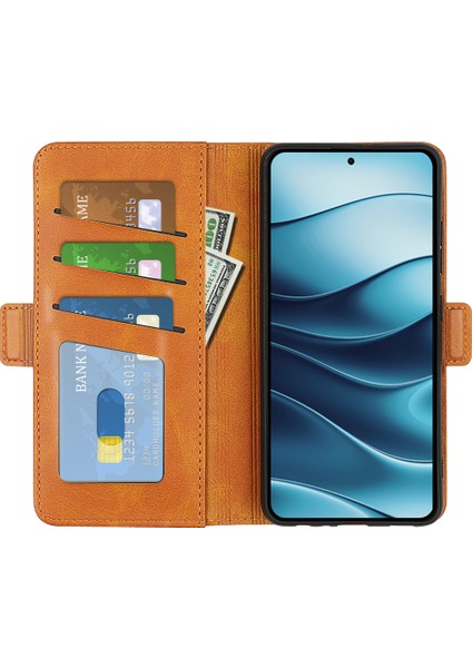 Xiaomi Redmi Note 14 Standı Buzağı Dokulu Deri Cüzdan Telefon Kılıfı (Yurt Dışından) fiyatları