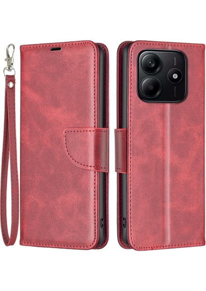 Xiaomi Redmi Note 14 Cüzdan Kart Yuvaları ile Darbeye Dayanıklı Pu Deri Kapak (Yurt Dışından)