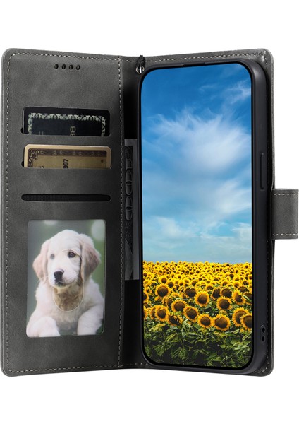 Xiaomi Redmi Note 14 Cilt Hissi Cüzdan Deri Telefon Kapağı (Yurt Dışından)