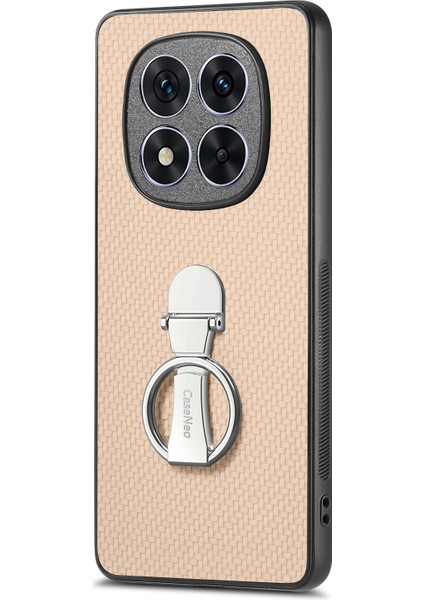Xiaomi Redmi Note 14 Pro 5g Karbon Fiber Doku Katlanır Kickstand Deri Arka Kapak (Yurt Dışından)