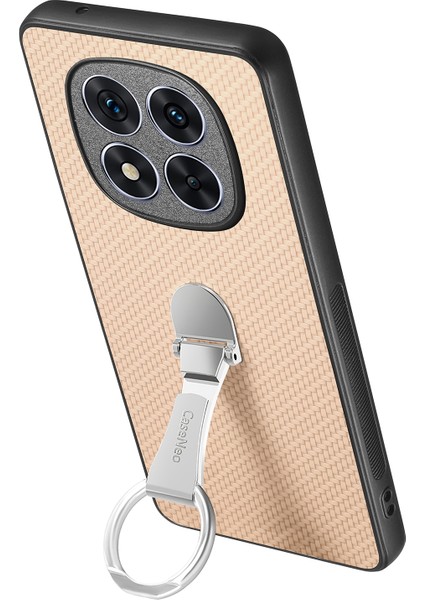 Xiaomi Redmi Note 14 Pro 5g Karbon Fiber Doku Katlanır Kickstand Deri Arka Kapak (Yurt Dışından)