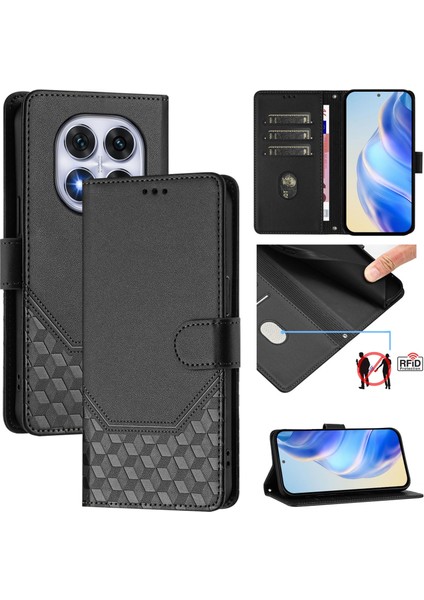 Xiaomi Redmi Note 14 Pro Plus 5g / Note 14 Pro 5g Rfıd Engelleme Deri Telefon Kılıfı Kayışlı (Yurt Dışından)