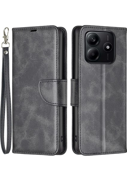 Xiaomi Redmi Note 14 Cüzdan Kart Yuvaları ile Darbeye Dayanıklı Pu Deri Kapak (Yurt Dışından)