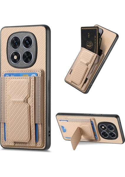 Xiaomi Redmi Note 14 Pro 5g Kickstand Kart Tutucu Deri Arka Kapak (Yurt Dışından)