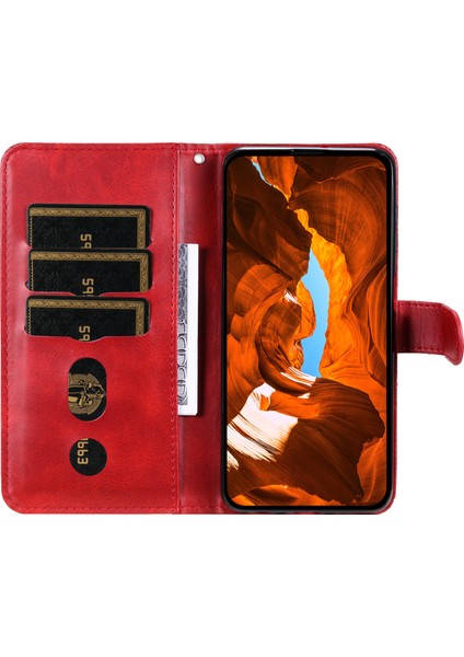 Xiaomi Redmi Note 14 Fermuarlı Cüzdan Buzağı Dokusu Pu Deri Telefon Kapağı (Yurt Dışından)