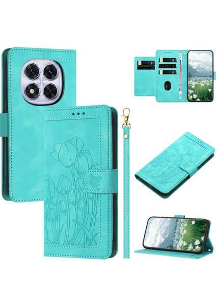 Xiaomi Redmi Note 14 Pro Plus 5g Lale Deri Telefon Kılıfı, 5 Kart Yuvalı Cüzdan (Yurt Dışından)