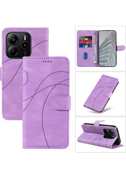 Xiaomi Redmi Note 14 Cüzdan Kılıf Deri Telefon Kapak Standı (Yurt Dışından)
