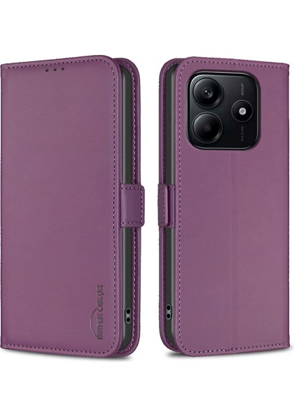 Xiaomi Redmi Note 14 Pu Deri Flip Folyo Telefon Cüzdan Kapağı (Yurt Dışından)
