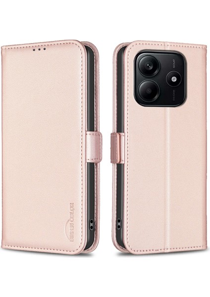 Xiaomi Redmi Note 14 Pu Deri Flip Folyo Telefon Cüzdan Kapağı (Yurt Dışından)