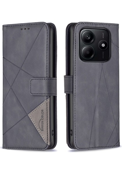Xiaomi Redmi Note 14 Deri Telefon Kılıfı Cüzdan Standı (Yurt Dışından)