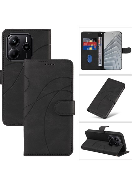 Xiaomi Redmi Note 14 Cüzdan Kılıf Deri Telefon Kapak Standı (Yurt Dışından)