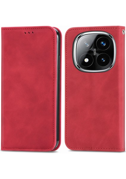 Xiaomi Redmi Note 14 Pro 5g Cilt Dokunmatik Duygu Deri Kart Tutucu Telefon Kapağı (Yurt Dışından)
