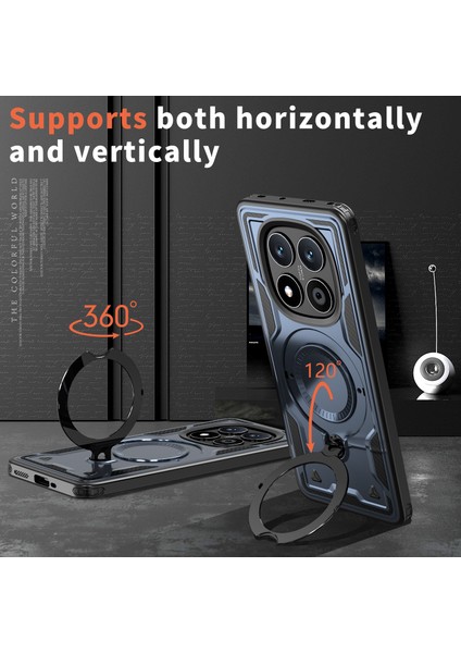 Xiaomi Redmi Note 14 Pro 5g Askeri Koruma Pc+Tpu Kickstand Telefon Kılıfı Magsafe ile Uyumlu (Yurt Dışından) fiyatları