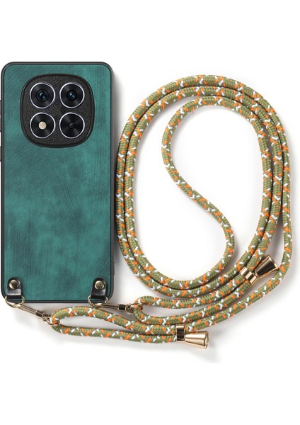 Xiaomi Redmi Note 14 Pro 5g Retro Doku Deri Kaplamalı Pc+Tpu Telefon Kapağı Asma Halatlı (Yurt Dışından)