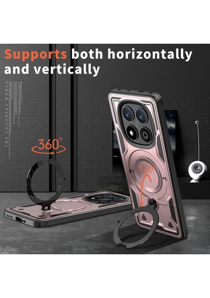 Xiaomi Redmi Note 14 Pro 5g Askeri Koruma Pc+Tpu Kickstand Telefon Kılıfı Magsafe ile Uyumlu (Yurt Dışından) fiyatları