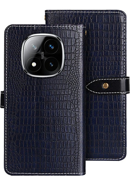 Xiaomi Redmi Note 14 Pro 5g Timsah Dokulu Pu Deri Flip Telefon Kapağı (Yurt Dışından)
