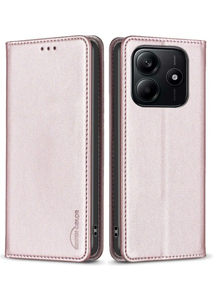Xiaomi Redmi Note 14 Deri Kart Yuvaları Telefon Kapağı (Yurt Dışından)