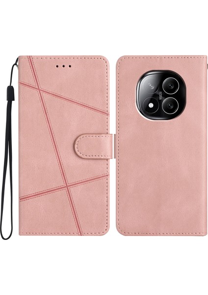 Xiaomi Redmi Note 14 Pro Plus 5g Crazy Horse Doku Pu Deri Cüzdan Halkalı Telefon Kılıfı Kapağı (Yurt Dışından)
