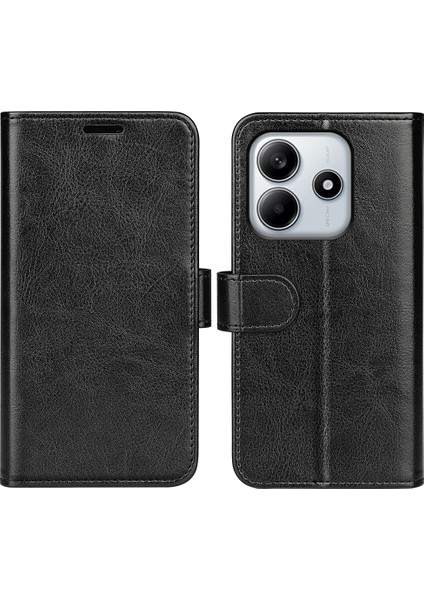 Xiaomi Redmi Note 14 Cüzdan Crazy Horse Doku Standı Deri Telefon Kapağı (Yurt Dışından)