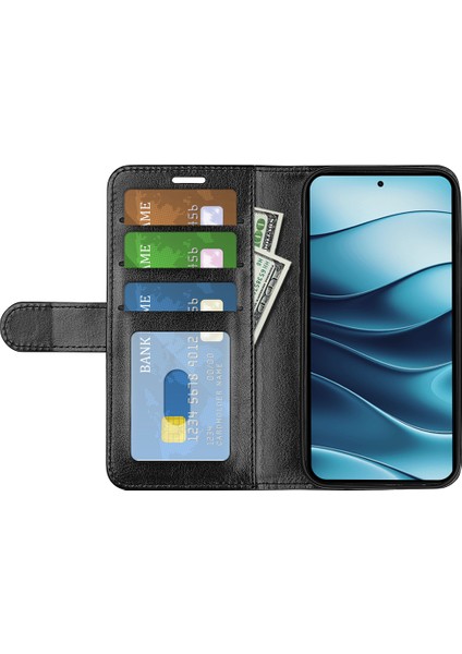Xiaomi Redmi Note 14 Cüzdan Crazy Horse Doku Standı Deri Telefon Kapağı (Yurt Dışından)