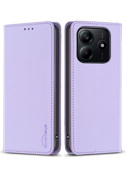 Xiaomi Redmi Note 14 Deri Kart Yuvaları Telefon Kapağı (Yurt Dışından)