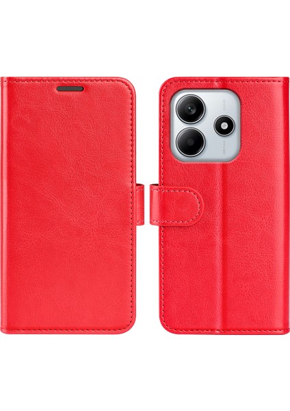 Xiaomi Redmi Note 14 Cüzdan Crazy Horse Doku Standı Deri Telefon Kapağı (Yurt Dışından)