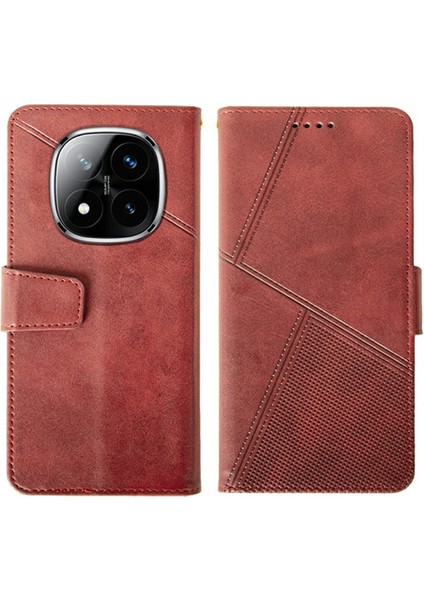Xiaomi Redmi Note 14 Pro 5g Standı Buzağı Dokulu Deri Cüzdan Telefon Kılıfı (Yurt Dışından)